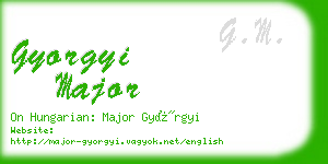 gyorgyi major business card